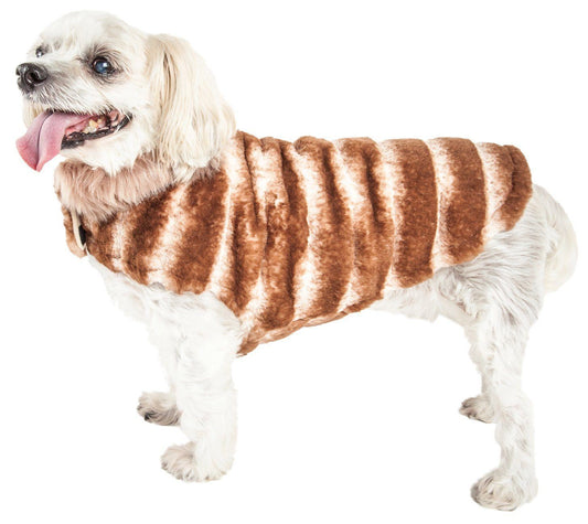 dog-fur-jacket-tiramisu-patterned-luxury-mink-winter-coat-luxury-view-1 | Majestic Pet Kingdom