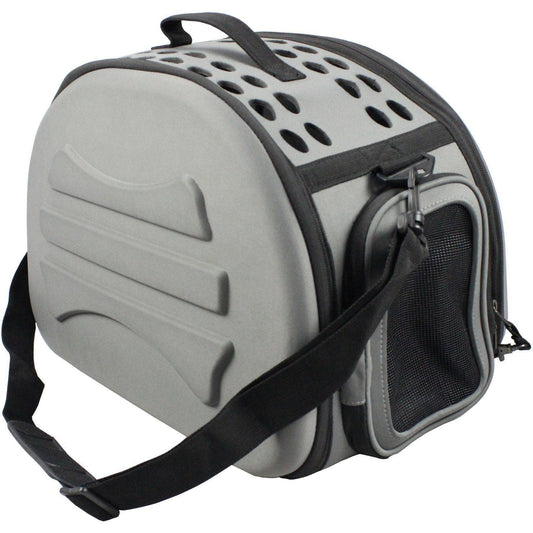 'Narrow Shelled' Lightweight Collapsible Military Grade Fashion Designer Travel Pet Dog Carrier Crate