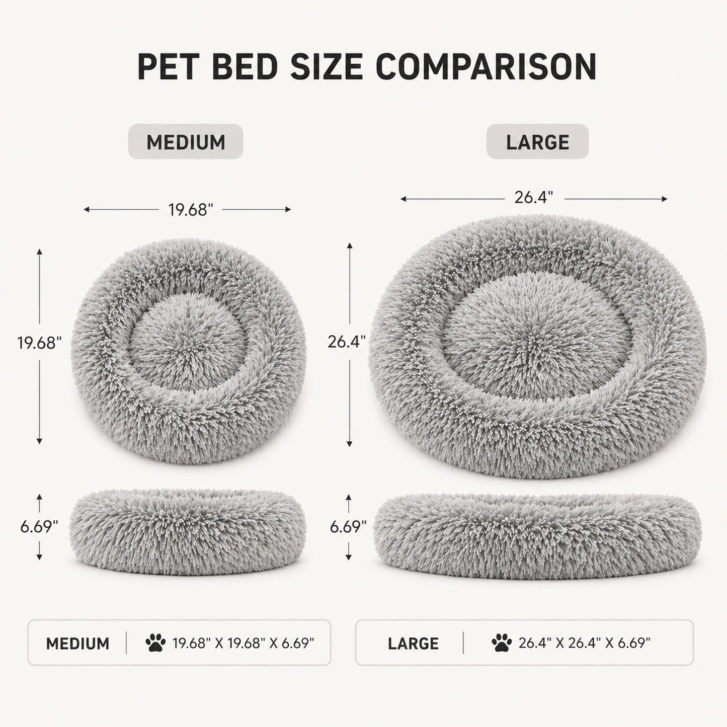 Pet Life ® 'Nestler' High-Grade Plush and Soft Rounded Pet Bed