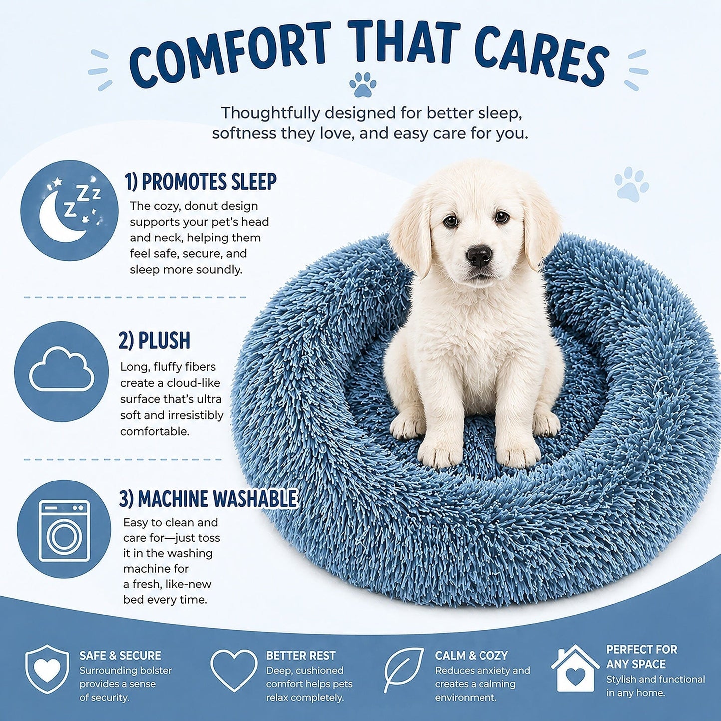 Pet Life ® 'Nestler' High-Grade Plush and Soft Rounded Pet Bed