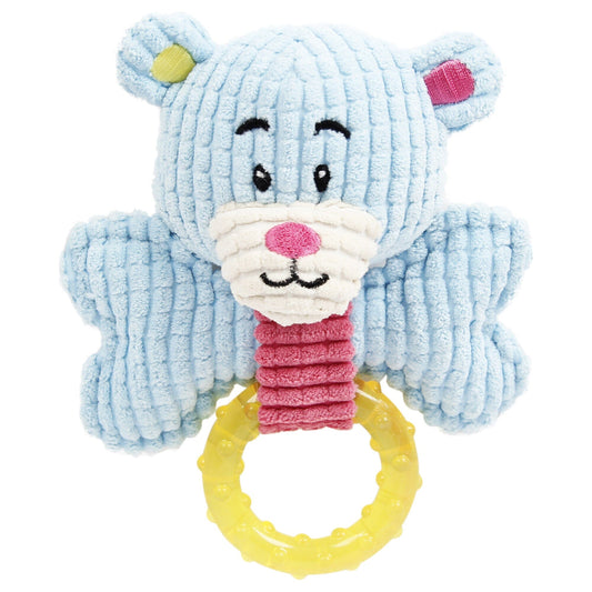 'Paci-Plush' Plush Squeaking and Rubber Teething Newborn Puppy Dog Toy