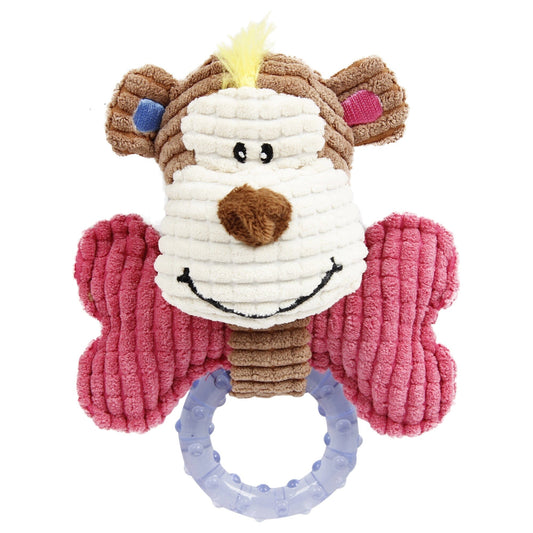 'Paci-Plush' Plush Squeaking and Rubber Teething Newborn Puppy Dog Toy