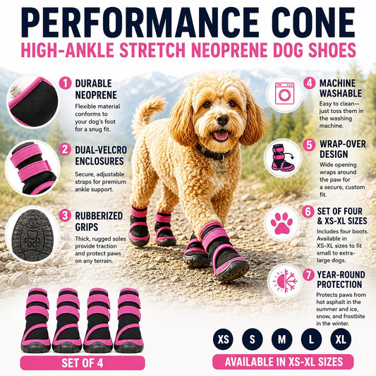 dog-ankle-support-shoes-stretch-paw-booties-4-piece-luxury-view-2 | Majestic Pet Kingdom