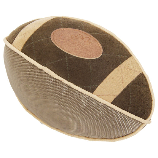 'Pugskin' Durable Oxford Nylon and Mesh Plush Squeaky Football Dog Toy