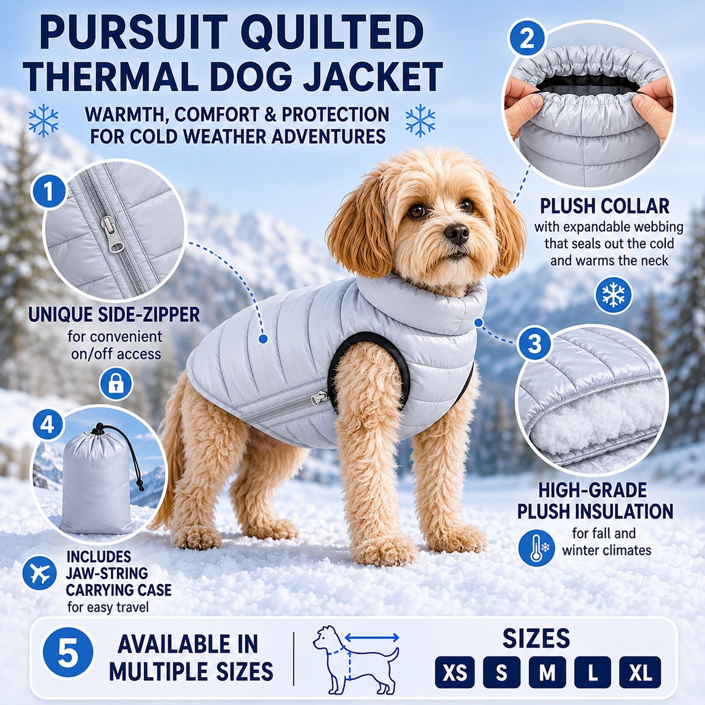 Pet Life ® 'Pursuit' Quilted Ultra-Plush Thermal Dog Jacket