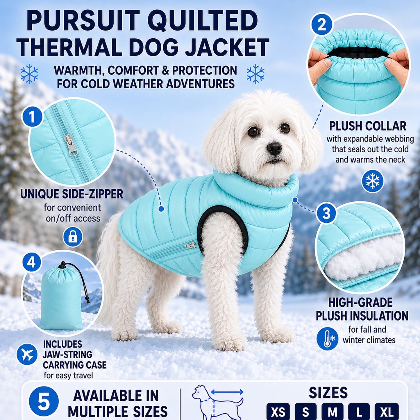 Pet Life ® 'Pursuit' Quilted Ultra-Plush Thermal Dog Jacket