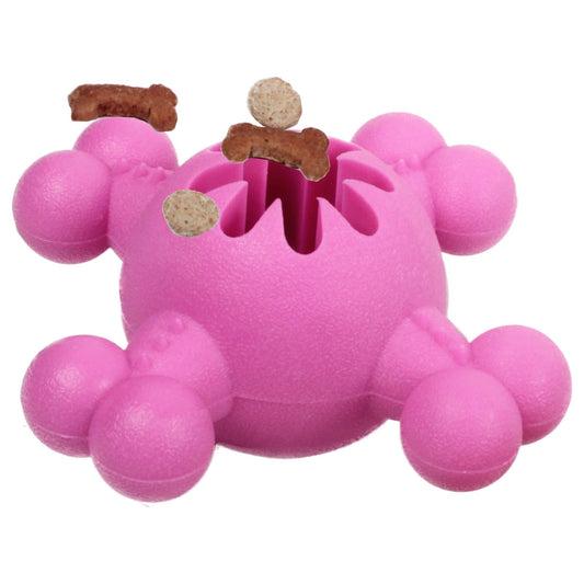 Dog Treat Toy Quadra-Bone TPR Durable Dispensing Chew Bone