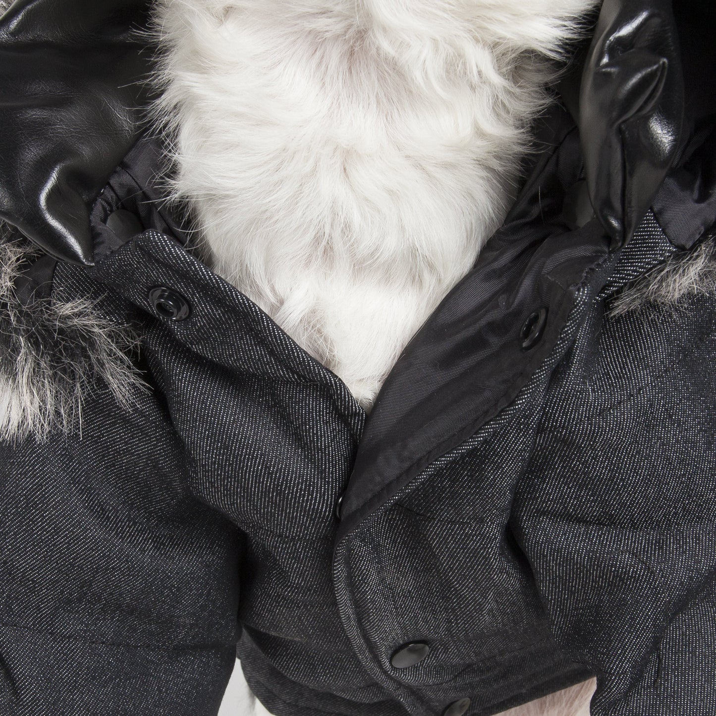 'Ruff-Choppered' Denim Fashioned Wool Dog Coat Jacket