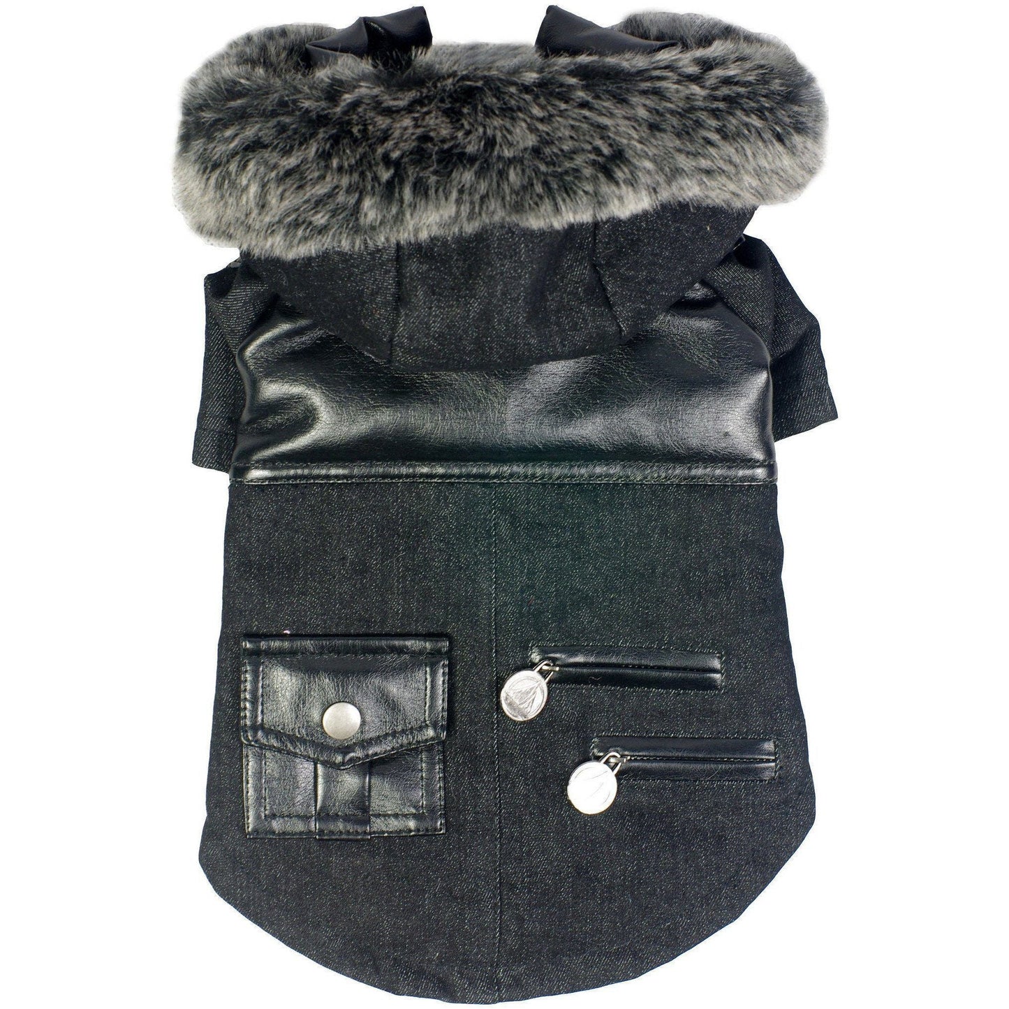 'Ruff-Choppered' Denim Fashioned Wool Dog Coat Jacket