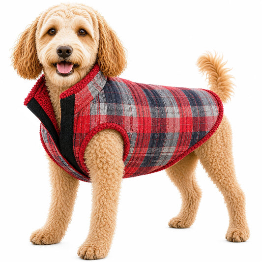 dog-plaid-coat-tartan-classical-insulated-warm-winter-jacket-luxury-view-1 | Majestic Pet Kingdom