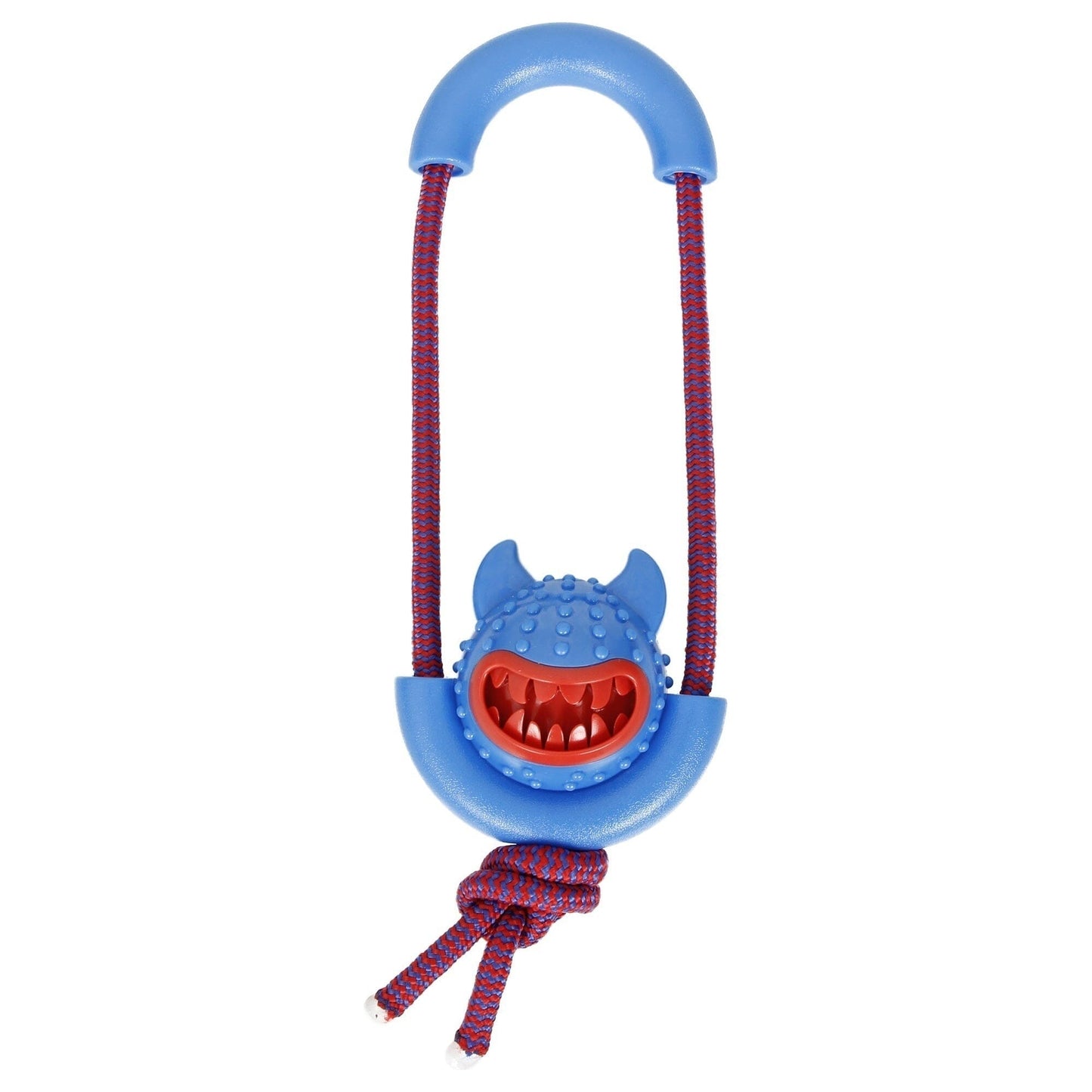 Pet Life ® 'Sling-Away' Tug and Squeak Natural Jute and Rubber Dog Toy