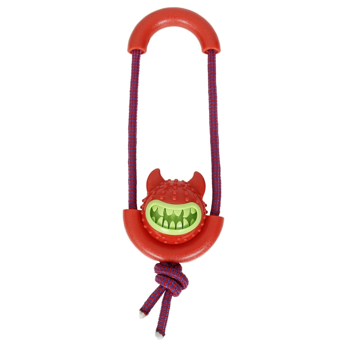 Pet Life ® 'Sling-Away' Tug and Squeak Natural Jute and Rubber Dog Toy