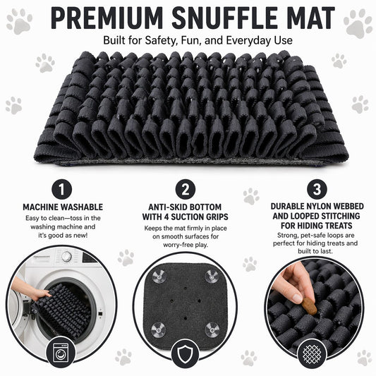 'Sniffer Grip' Interactive Anti-Skid Suction Pet Snuffle Mat