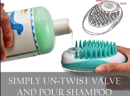 'Swasher' Shampoo Dispensing Massage and Bathing Brush