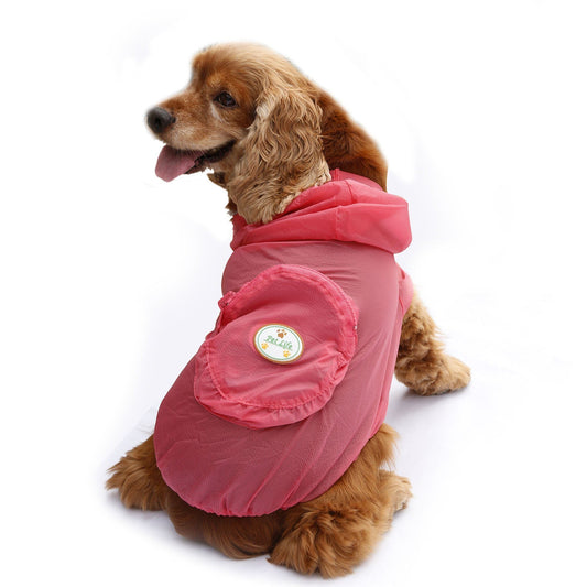 Pet Life ® 'Thunder Paw' Ultimate Waterproof Collapsible Multi-Adjustable Travel Dog Raincoat - Main Feature View | Majestic Pet Kingdom