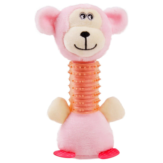 Dog Chew Toy Totty-Chew Plush Rubber Squeaky Teething Chewer