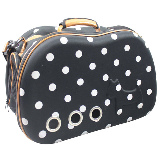 'Venta-shell' Airline Approved Perforated Dotted Collapsible Military Grade Fashion Designer Pet Dog Carrier Crate