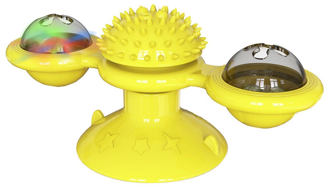 Cat Toy Windmill Rotating Suction Cup Spinning Teaser Toy - Main Feature View | Majestic Pet Kingdom