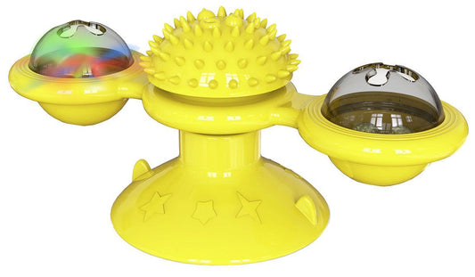 Cat Toy Windmill Rotating Suction Cup Spinning Teaser Toy