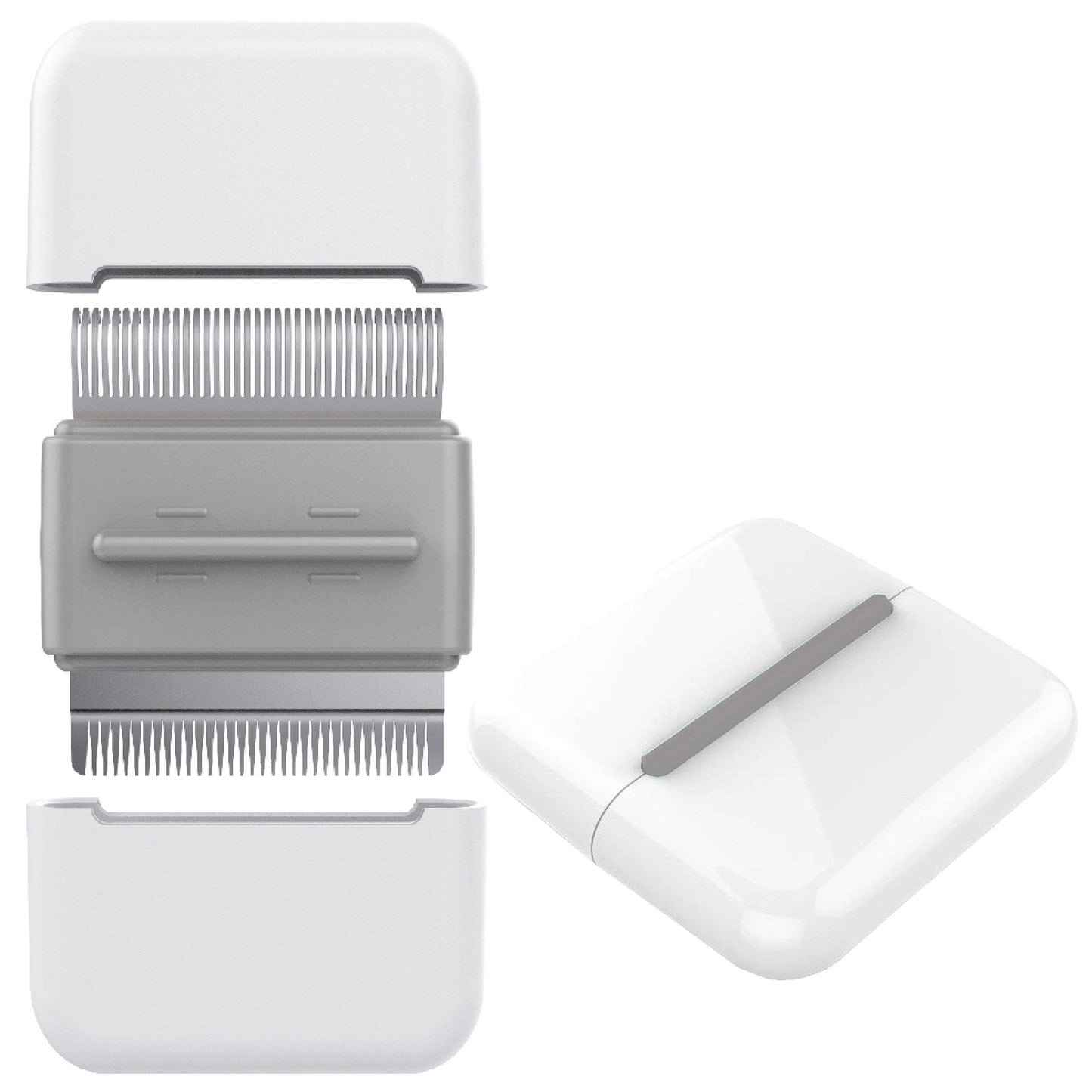 Pet Life ® 'Zipocket' 2-in-1 Underake and Stainless Steel Travel Grooming Pet Comb