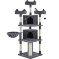 Renwick 69in Large Cat Tree Tower with Condos &amp; Scratching Board - Dark Gray - Majestic Pet Kingdom
