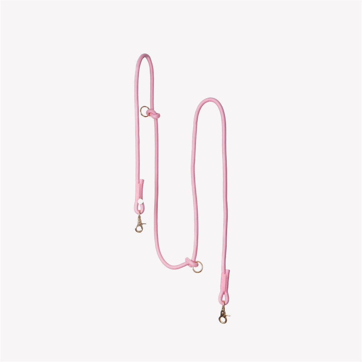Dog Leash Hands-Free Pink Braided Rope Running Waist Lead 6ft - Main Feature View | Majestic Pet Kingdom