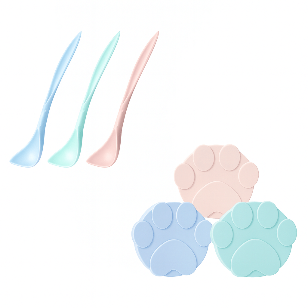 Portable Silicone Pet Food Lid and Spoon Set | 2-in-1 Can