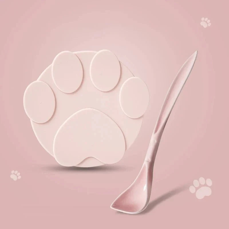 Portable Silicone Pet Food Lid and Spoon Set | 2-in-1 Can Cover and Sealer for Dogs and Cats