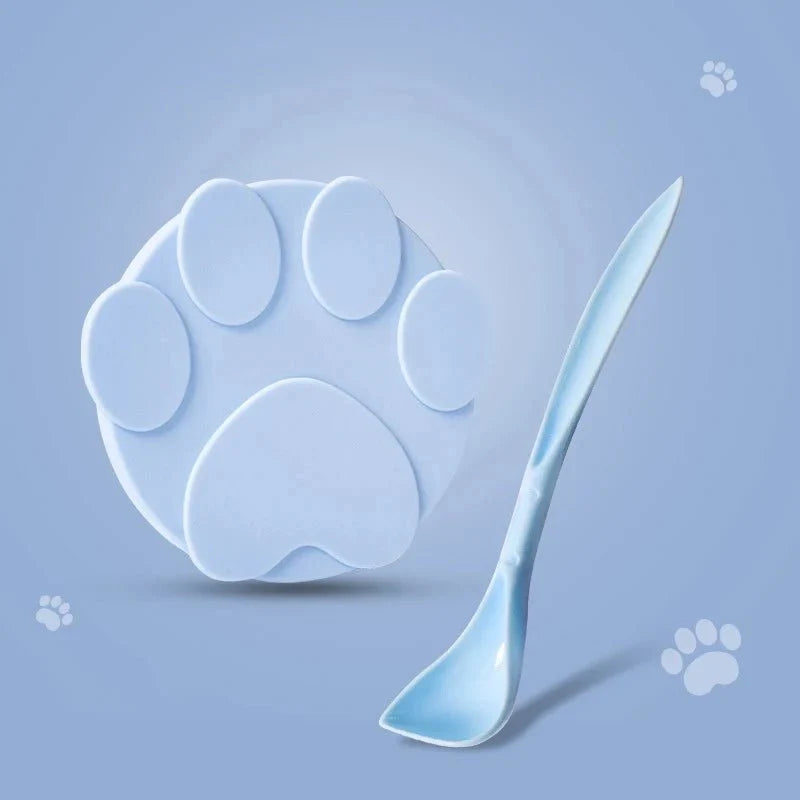 Portable Silicone Pet Food Lid and Spoon Set | 2-in-1 Can Cover and Sealer for Dogs and Cats