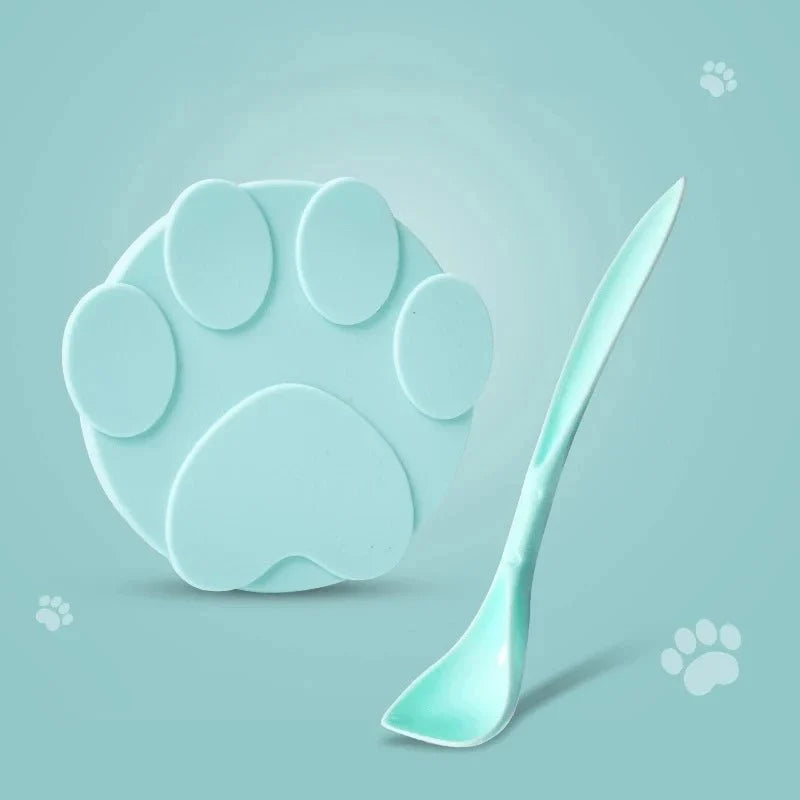 Portable Silicone Pet Food Lid and Spoon Set | 2-in-1 Can Cover and Sealer for Dogs and Cats