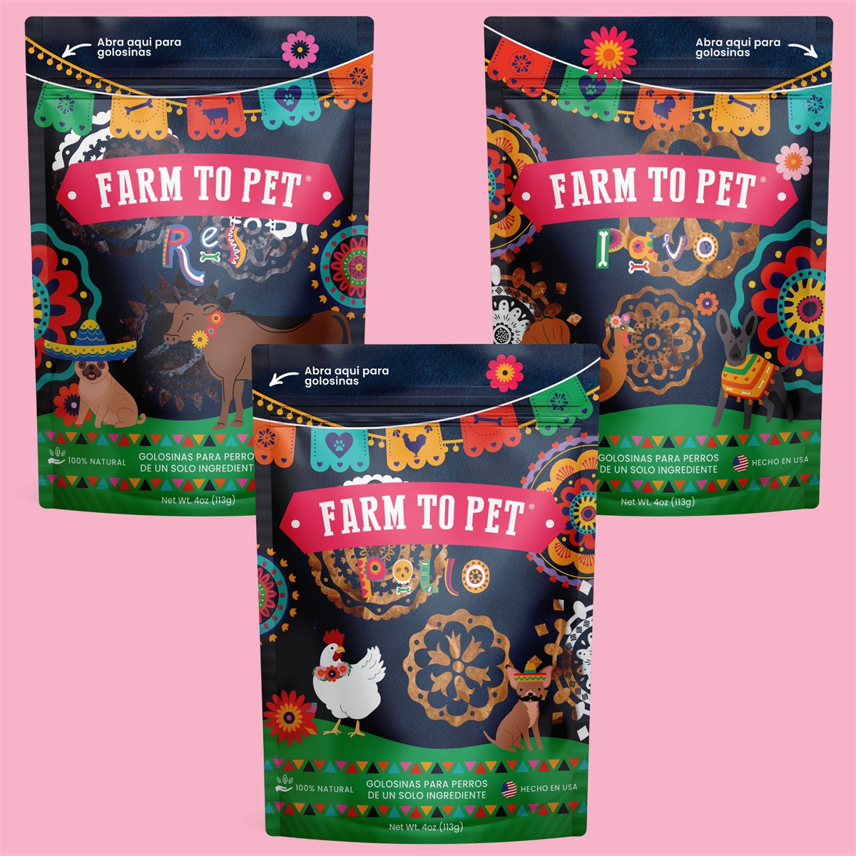 Dog Treats Variety Bundle Fiesta Pack Natural Crunchy Chews