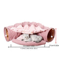 Collapsible Removable Cat Tunnel Tube With Cat Bed Set - Majestic Pet Kingdom