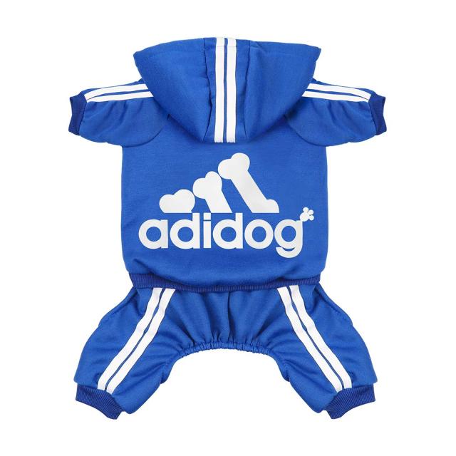 Dog Jumpsuit Adidog Sport 4-Legged Warm Fleece Pajamas XS-XXL - Detail Angle 4 | Majestic Pet Kingdom