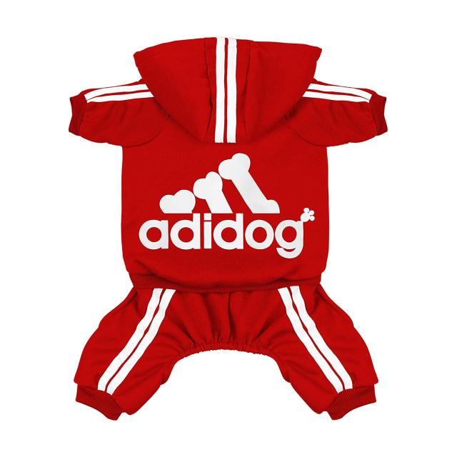 Dog Jumpsuit Adidog Sport 4-Legged Warm Fleece Pajamas XS-XXL - Detail Angle 5 | Majestic Pet Kingdom