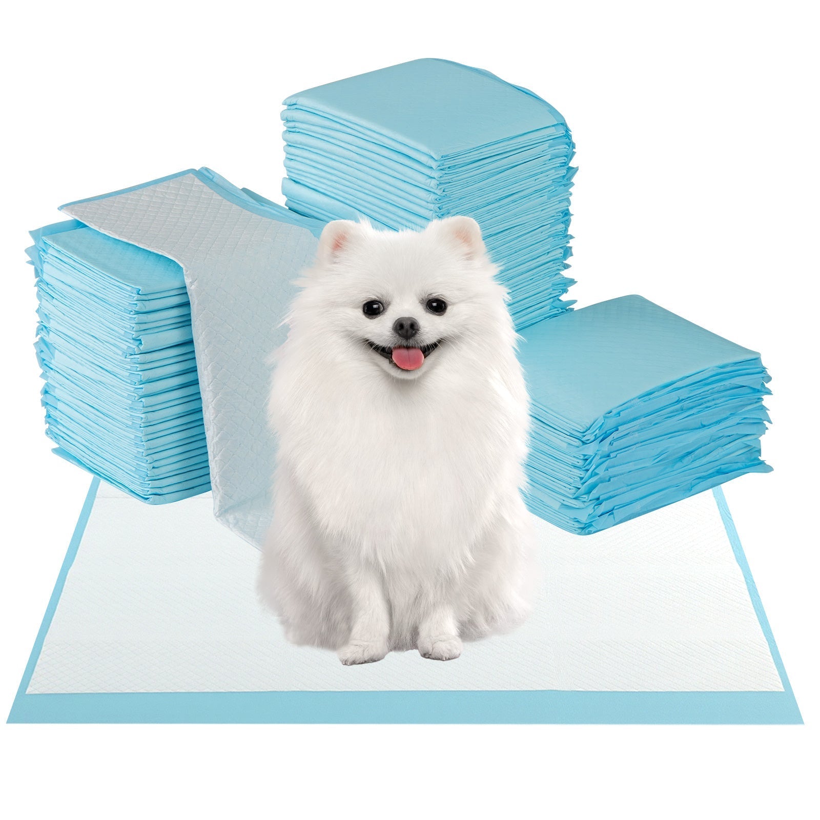 Dog and Puppy Pee Pads 24" x 17" (300 Counts) for Potty Training-Blue - Majestic Pet Kingdom