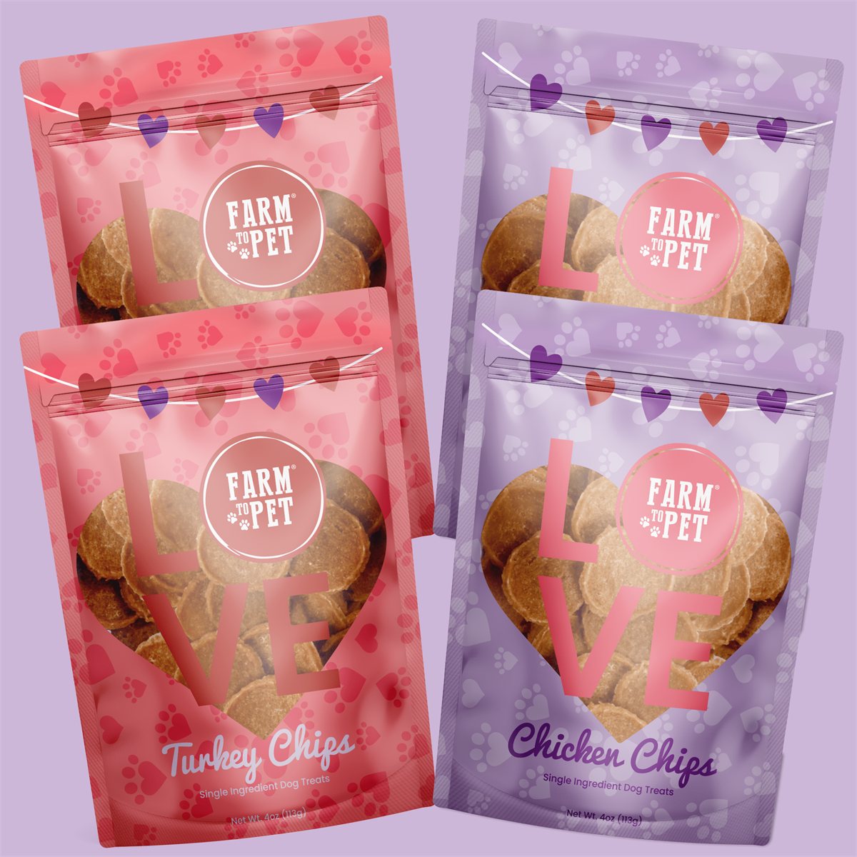 Dog Treats Puppy Love Poultry Chip Duo Pack Training Treats