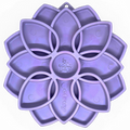 Mandala Softie eTray Shallow Slow Feeder Dog Bowl with Best