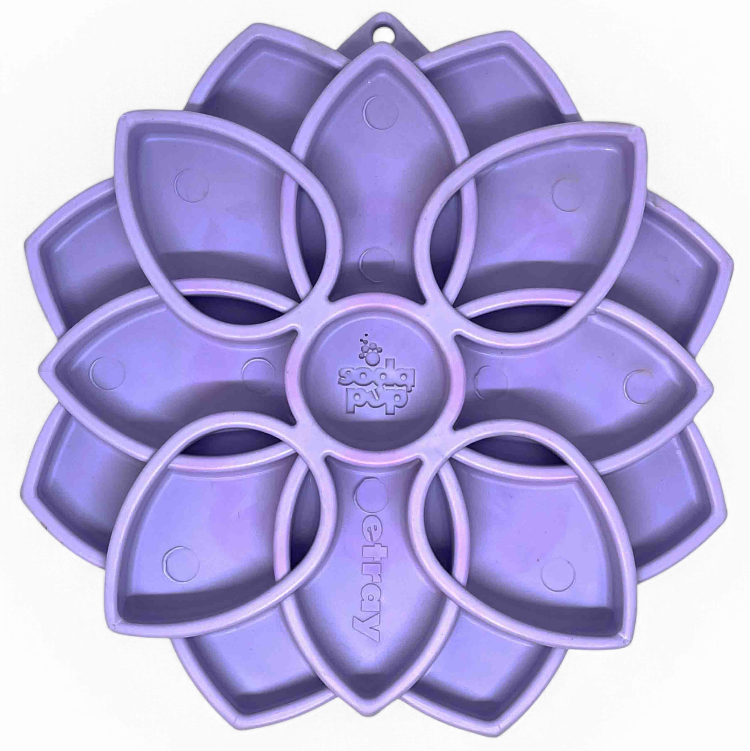 Mandala Softie eTray Shallow Slow Feeder Dog Bowl with Best