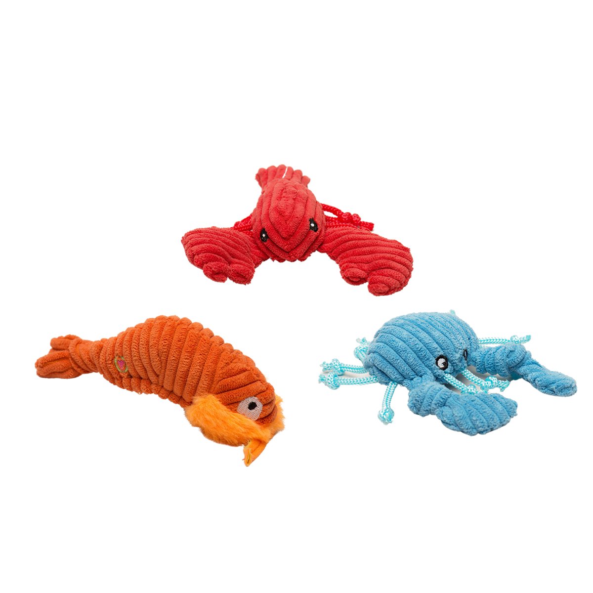 Dog Plush Toys Mobie Whale Wee Huggles Soft Squeaky 3-Pack