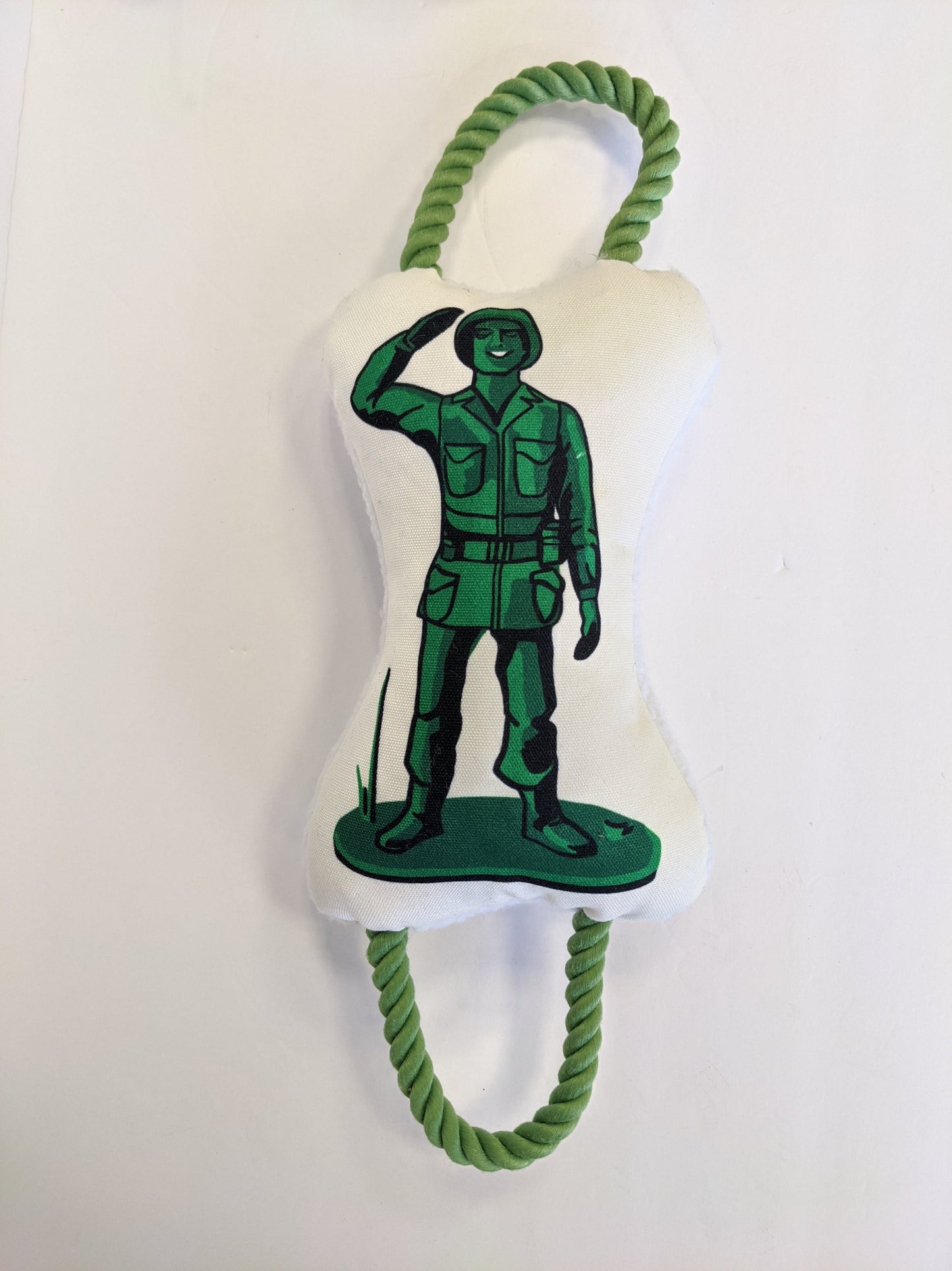 Dog Plush Toy Retro Soldier Squeaker Crinkle Paper Stuffed