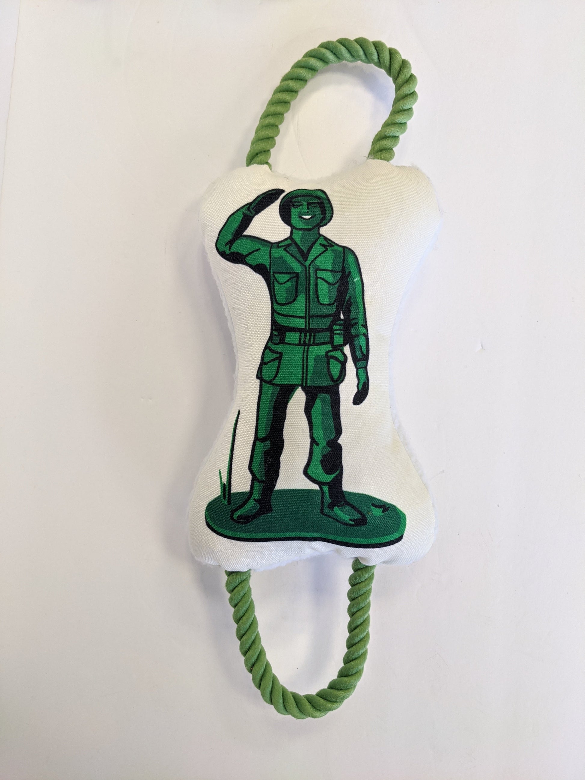 Dog Plush Toy Retro Soldier Squeaker Crinkle Paper Stuffed - Detail Angle 3 | Majestic Pet Kingdom