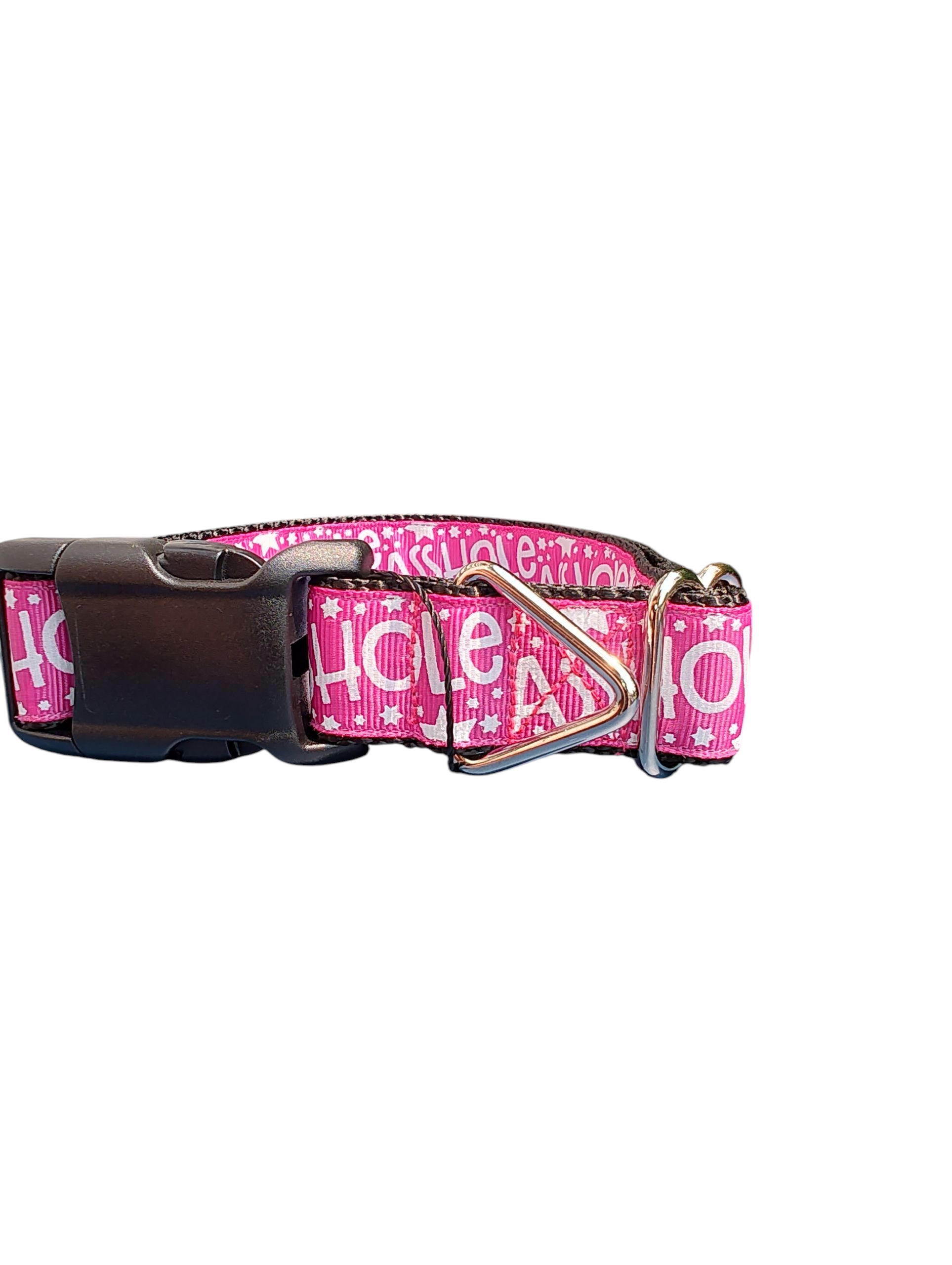 Asshole Raspberry Pink Nylon Dog Collar | Purrfect Pet Kingdom