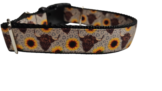 Cows and Sunflowers Western Nylon Dog Collar | Purrfect Pet Kingdom