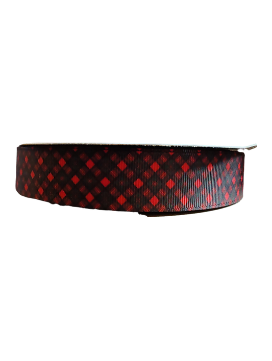 Red Check Plaid Nylon Dog Collar | Purrfect Pet Kingdom