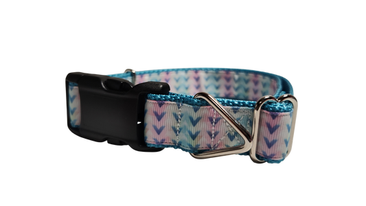 Pastel Tribal V Pattern Nylon Dog Collar | Purrfect Pet Kingdom