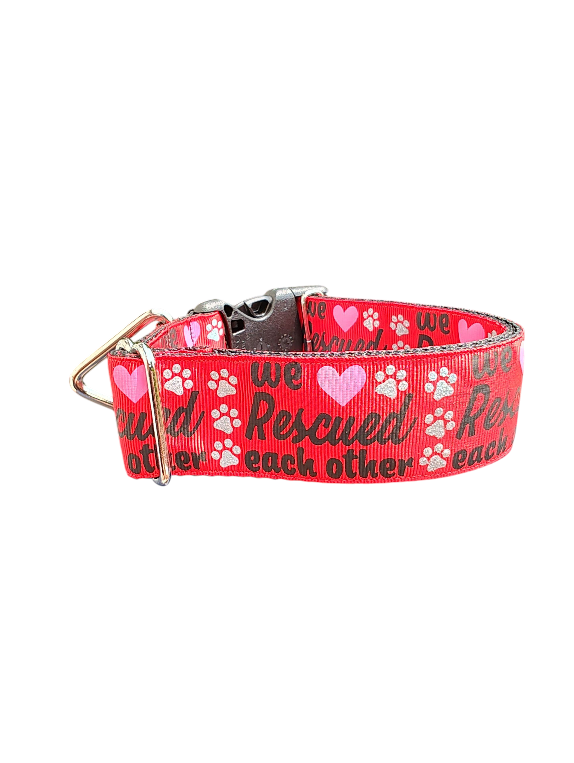 1.5" Wide We Rescued Each Other Nylon Dog Collar | Purrfect Pet Kingdom