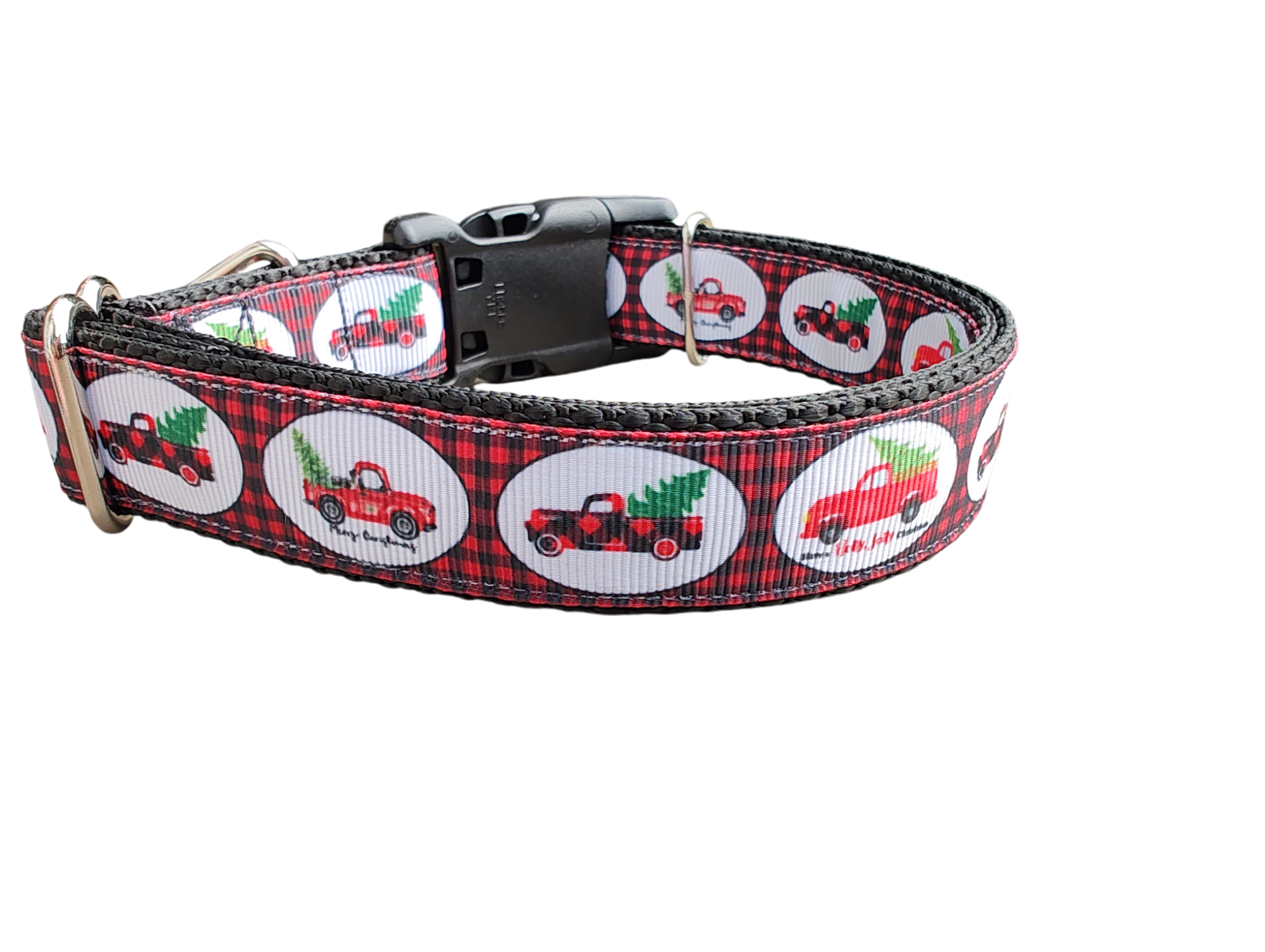 Christmas Red Truck Nylon Dog Collar | Purrfect Pet Kingdom