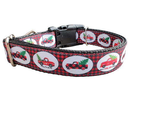 Christmas Red Truck Nylon Dog Collar | Purrfect Pet Kingdom