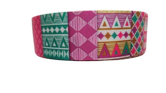 1.5" Wide Busy Body Tribal Patterns Nylon Dog Collar | Purrfect Pet Kingdom