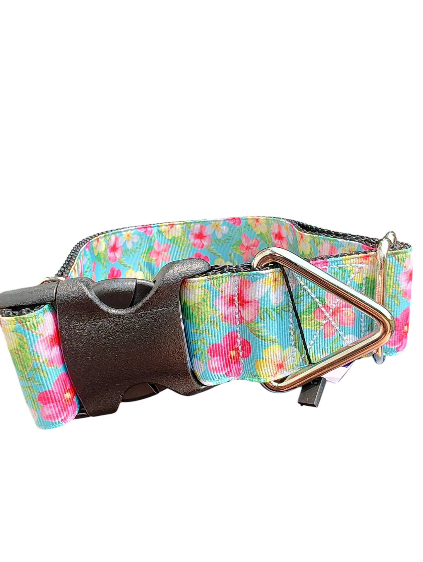 1.5" Wide Island Flowers Nylon Dog Collar | Purrfect Pet Kingdom